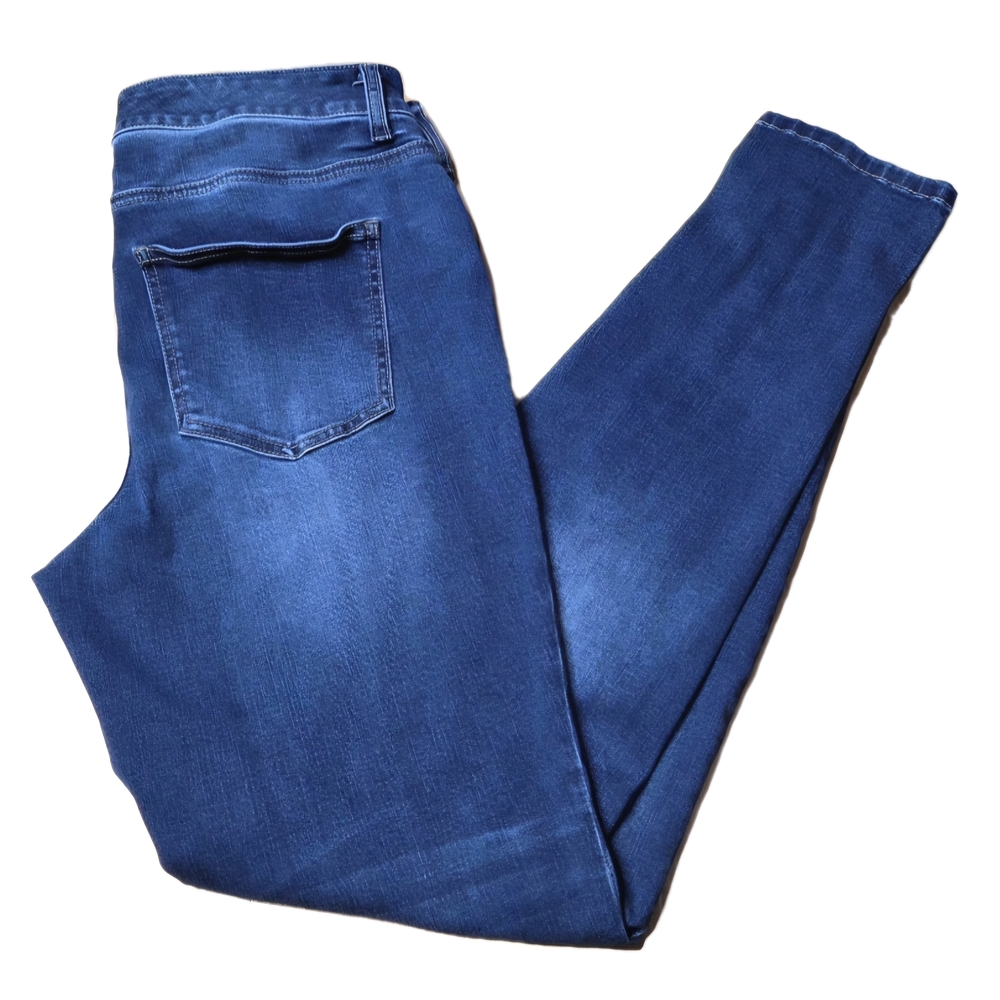 Maurices High-Rise Skinny Dark Wash Denim Womens Blue Jeans Plus Sz 14W Stretchy